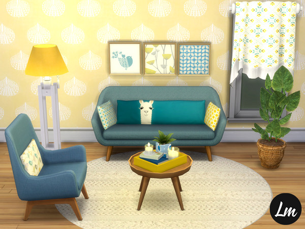 Sims 4 — Lumi Living room by Lucy_Muni — Cozy living room in Scandinavian style