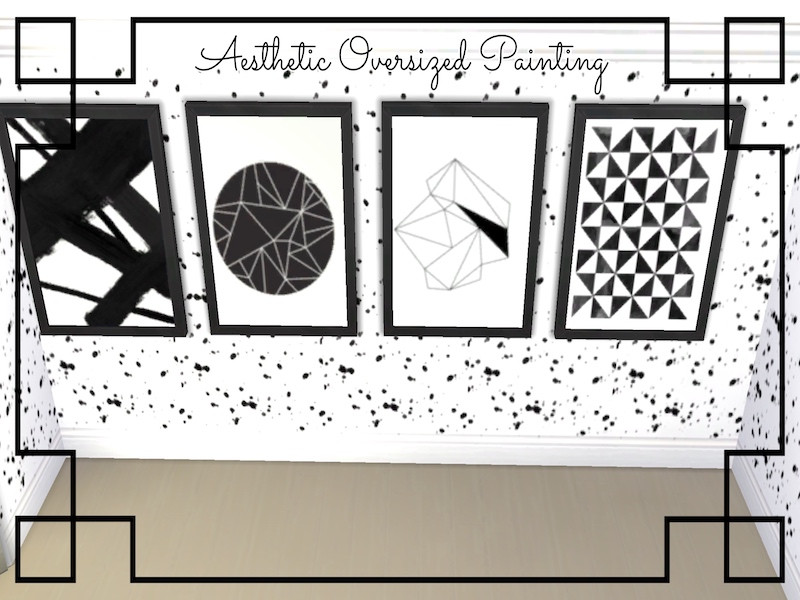 Sims 4 The Sims Resource | GU-Aesthetic Oversized Painting by TSR Creator