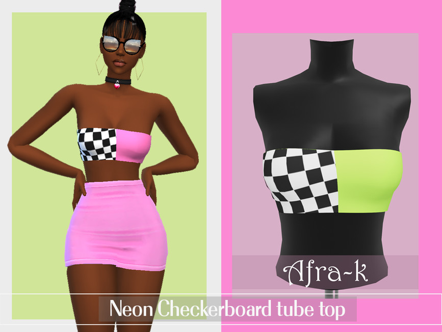 checkerboard tube top