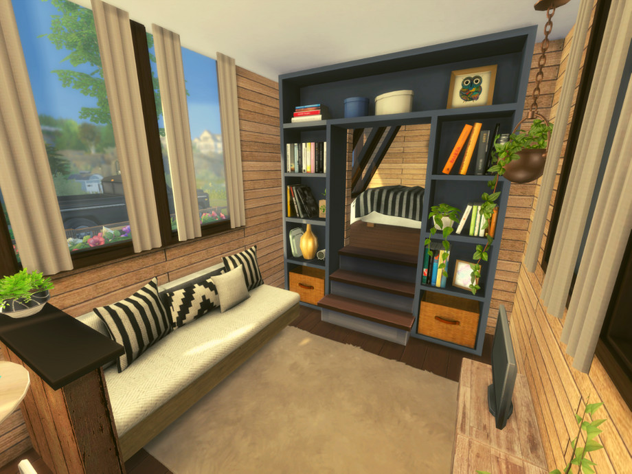 The Sims Resource Wooden Tiny House, How To Add Wheels A Kitchen Island Sims 4