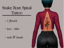 Sims 4 — Snake Rose Tattoo by lumiilvs — Details: - back tattoo category - 1 swatch - all genders - teen ~ elder -