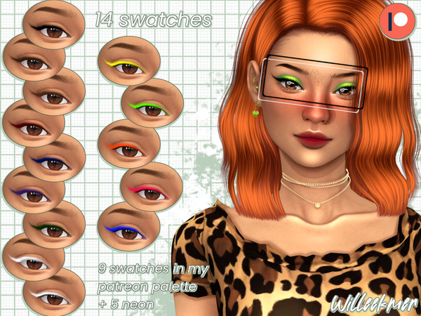 The Sims Resource - [PATREON] Tropic Punch EYELINER