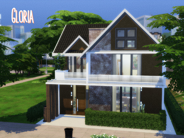 Sims 4 — Gloria by GenkaiHaretsu — Modern family house.