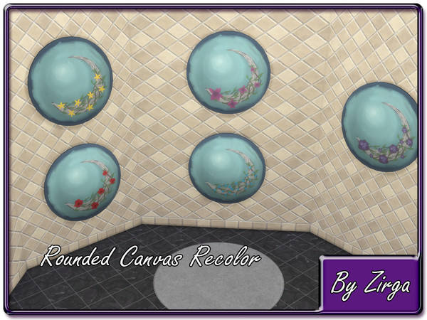 Sims 4 — Rounded Canvas Recolor By Zirga (Mesh needed) by Zirga — Recolor of the Rounded Canvas made by me. Mesh needed