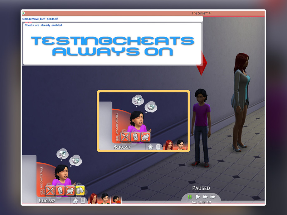 Sims 4: Enable Advanced Debug/Cheat Interactions Mod