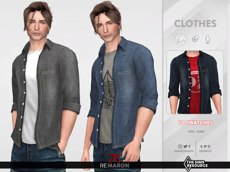 The Sims Resource - ReMaron_M_2Shirts01