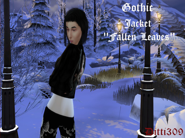 Sims 4 — Gothic Jacket "Falling Leaves" by ditti309 — This is the second Jacket of my Gothic Collection, i hope