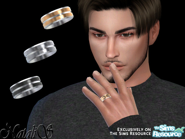 The Sims Resource - NataliS_Carved wedding band male left