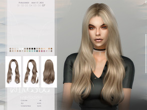 Sims 4 — WINGS-TO0514 by wingssims — Colors:40 All lods Compatible hats Hope you like it!