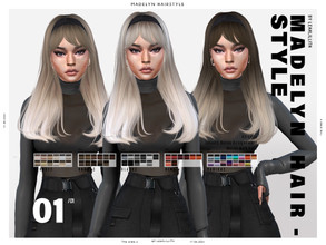 Sims 4 — LeahLillith Madelyn Hairstyle by Leah_Lillith — Madelyn Hairstyle All LODs Smooth bones Custom CAS thumbnail