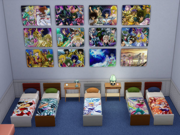 Sims 4 — Set Saint Seiya (The Knights of the Zodiac) by julimo2 — The Set Saint Seiya (The Knights of the Zodiac includes