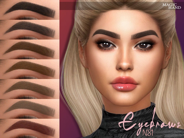 Sims 4 — [MH] Eyebrows N81 by MagicHand — --12 available colors-- --Compatible with HQ settings-- --CAS thumbnail--