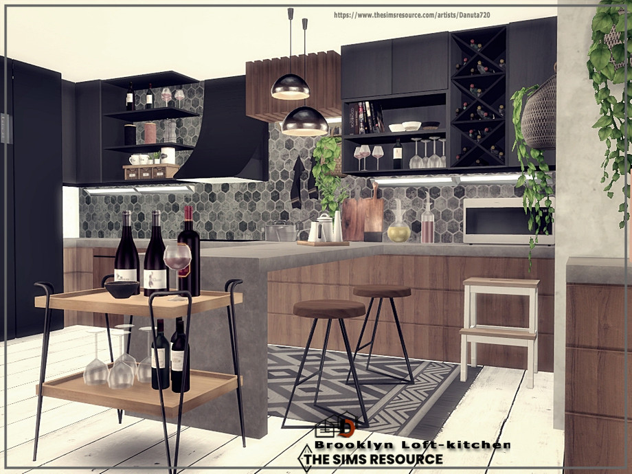 The Sims Resource Brooklyn Loft Kitchen
