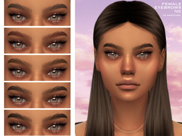 Sims 4 — Eyebrows N02 by Gigiko — Female Eyebrows 12 Colours Custom Thumbnail Hope you enjoy! :)
