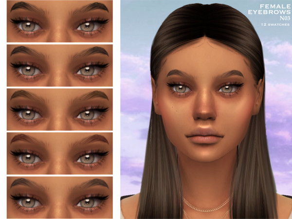 Sims 4 — Eyebrows N03 by Gigiko — Female Eyebrows 12 Colours Custom Thumbnail Hope you enjoy! :)