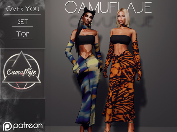 Sims 4 — [PATREON] CAMUFLAJE - Over You (Top) *Early Access* by Camuflaje — * New meshes * Compatible with the base game