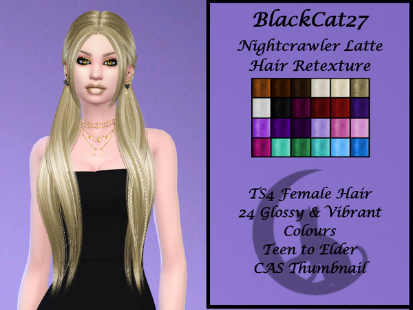 The Sims Resource Blackcat27 Nightcrawler Latte Hair Retexture Mesh