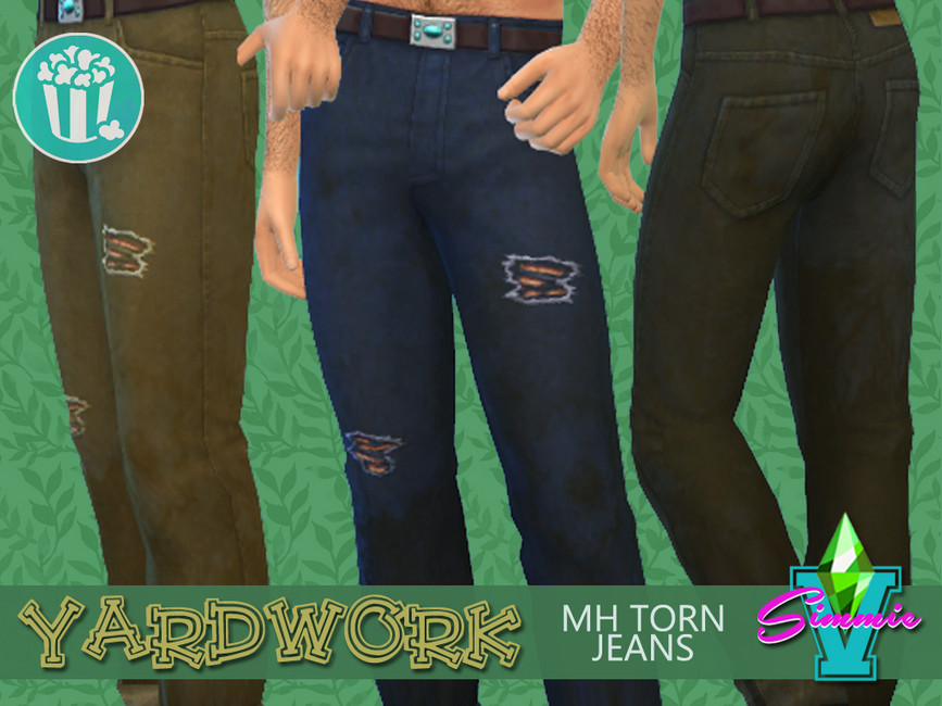 The Sims Resource - SimmieV Yardwork MH Torn Jeans
