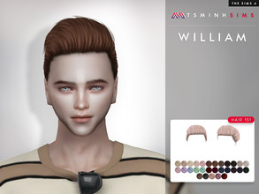 Sims 4 — William ( Hair 151 ) by TsminhSims — New meshes - 30 colors - HQ texture - Custom shadow map, normal map - All