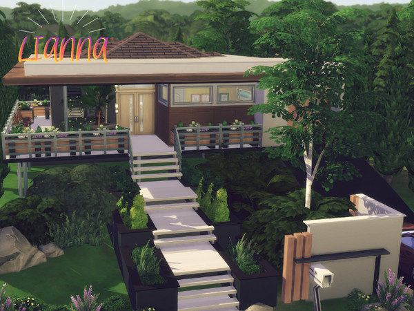 Sims 4 — Lianna by GenkaiHaretsu — Small modern house for small family