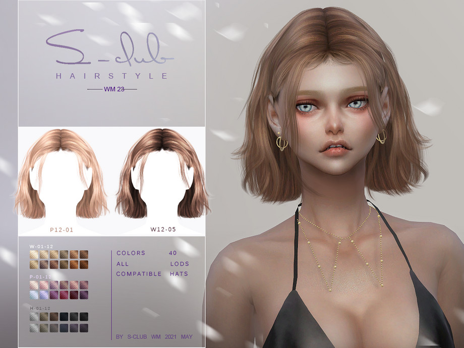 The Sims Resource - S-Club ts4 WM Hair 202123