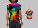 Sims 4 — Tie-dye Shirt - Base Game by TulipSniper — Two swatches / patterns! :)