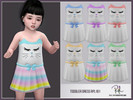 Sims 4 — Toddler Dress RPL101 by RobertaPLobo — Toddler Girl Cat Dress with a bow :: 6 swatches :: New Mesh :: All lods