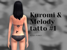 Sims 4 — Kuromi & Melody tatto #1 by 4R374 — this is the second cc I made, hope you like my cc :''''))