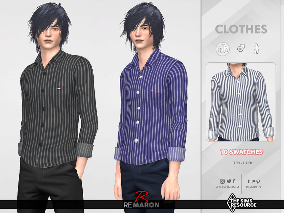 The Sims Resource Formal Shirt 04 For Male Sim