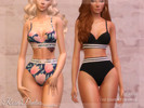 Sims 4 — Rosa Panties by Dissia — Rosa underwear or swimsuit panties in plain colors or pattern ones, each with two white