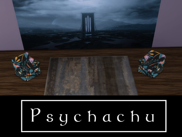 Sims 4 — Wall Mural 4 by Psychachu — 6 panels, Melodysheep walls, dark, stunning, beautiful, ominous.