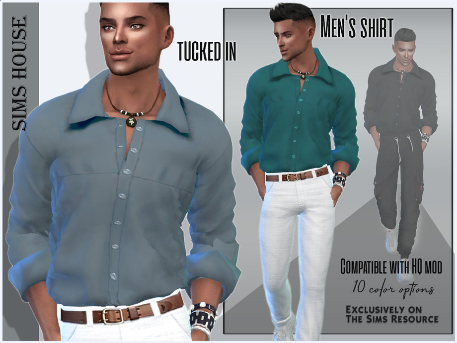 The Sims Resource - Men's shirt tucked in