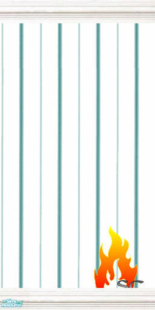 Sims 2 — Teal Striped Walls with White Trim by scfiregirl25 — Beautiful walls for your Sims to enjoy.