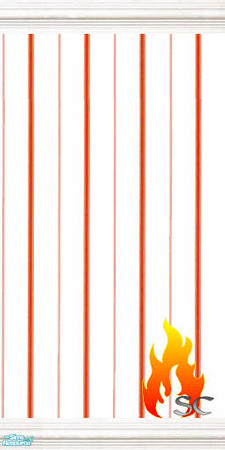 Sims 2 — Red Striped Walls with White Trim by scfiregirl25 — Beautiful walls for your Sims to enjoy.