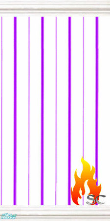 Sims 2 — Purple Striped Walls with White Trim by scfiregirl25 — Beautiful walls for your Sims to enjoy.