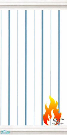 Sims 2 — Blue Striped Walls with White Trim by scfiregirl25 — Beautiful walls for your Sims to enjoy.