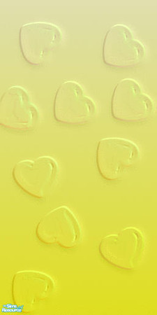 Sims 2 — Heart Pop-Ups Yellow Tones by Dreamz82633 — Deck out your simes homes with these painted walls
