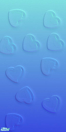 Sims 2 — Heart Pop-Ups Blue Tones by Dreamz82633 — Deck out your simes homes with these painted walls