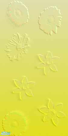 Sims 2 — Flower Pop-Ups Yellow Tones by Dreamz82633 — Deck out your simes homes with these painted walls