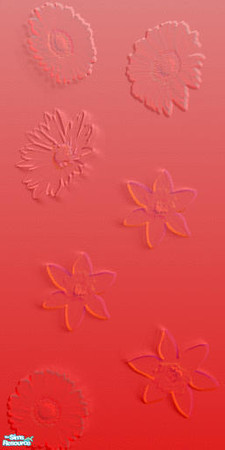 Sims 2 — Flower Pop-Ups Red Tones by Dreamz82633 — Deck out your simes homes with these painted walls