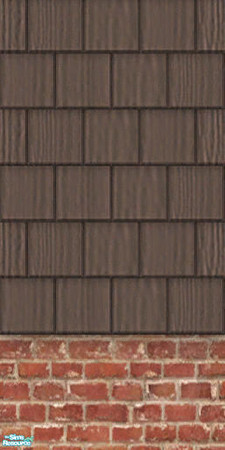 Sims 2 — House Shakes London Brown w/Brick bottom by TSR Archive — Have a house without a basement or raised foundation,