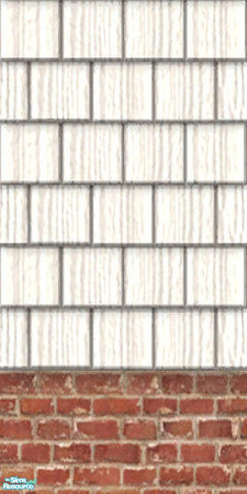 Sims 2 — House Shakes - AdobeCream w/brick bottom by TSR Archive — Have a house without a basement or raised foundation,