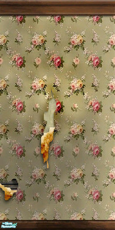 Sims 2 — Run Down Victorian Rose Set - Individual by Khristy — A perfect wall covering for your run down homes complete