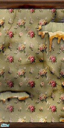 Sims 2 — Run Down Victorian Rose Set - Individual by Khristy — A perfect wall covering for your run down homes complete