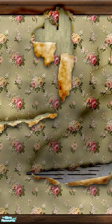 Sims 2 — Run Down Victorian Rose Set - Individual by Khristy — A perfect wall covering for your run down homes complete