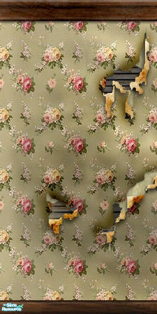 Sims 2 — Run Down Victorian Rose Set - Individual by Khristy — A perfect wall covering for your run down homes complete
