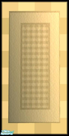 Sims 2 — NK PI Bath Rugs - Yellow by MoMama — Protect your bathroom floors from wet feet with this Yellow plaid bath rug.