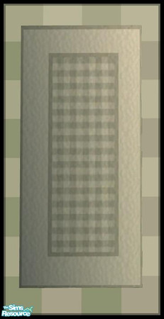 Sims 2 — NK PI Bath Rugs - Drab Green by MoMama — Protect your bathroom floors from wet feet with this Drab Green plaid