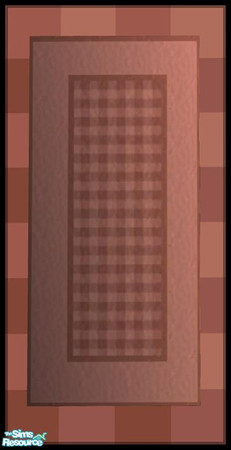 Sims 2 — NK PI Bath Rugs - Dark Rose by MoMama — Protect your bathroom floors from wet feet with this Dark Rose plaid