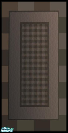 Sims 2 — NK PI Bath Rugs - Dark Grey by MoMama — Protect your bathroom floors from wet feet with this Dark Grey plaid